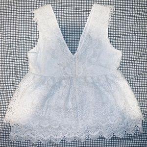 Urban Outfitters Tops - UO White Lace V-Neck Tank Top Urban Outfitters Tops - UO White Lace V-Neck Tank Top